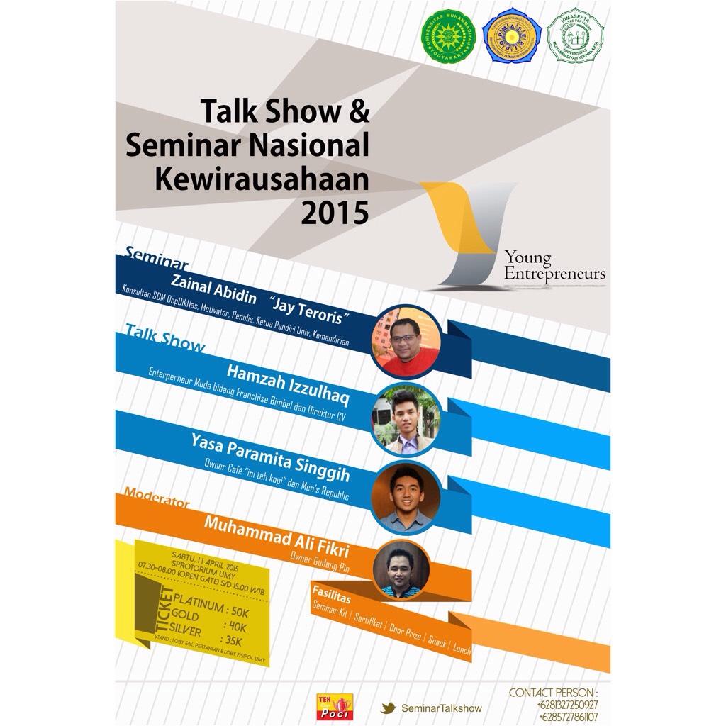 Engga bakal nyesel deeeh. Pembicara nya keren banget. Seumuran sama kita loooh