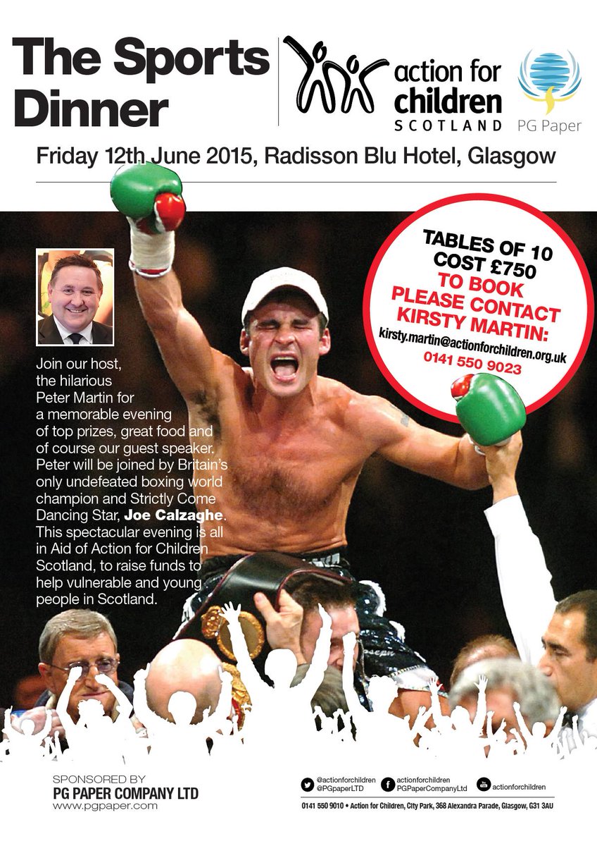KmMartin11's tweet photo. Still tables left for @actnforchildren Sports Dinner. Q&A from @RealJoeCalzaghe @RadissonGLA on 12/06 #knockoutevent http://t.co/EPC9Ga9Sd5