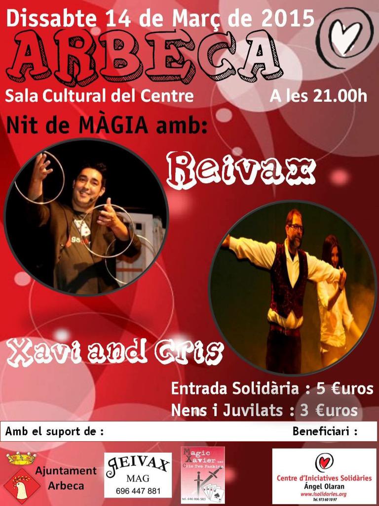CIS Ángel Olaran (@cisangelolaran) on Twitter photo Ens ajudes a que #Arbeca sigui solidària i màgica aquest dissabte <a href="/cfArbeca/">C.F. Arbeca</a> <a href="/rbeca_anc/">Arbeca per la Independència</a> <a href="/OliDArbeca/">Oli d'Arbeca AOVE</a> Ens ajudes a que #Arbeca sigui solidària i màgica aquest dissabte <a href="/cfArbeca/">C.F. Arbeca</a> <a href="/rbeca_anc/">Arbeca per la Independència</a> <a href="/OliDArbeca/">Oli d'Arbeca AOVE</a>