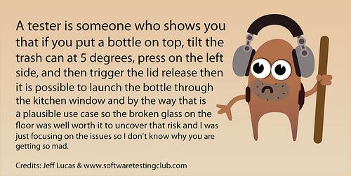 UK_Sogeti's tweet photo. A Tester is someone who... :) #TestingJoke #TestingCartoon - credit to Jeff Lucas and @testingclub - Thanks!  :) http://t.co/BVf81BCVro