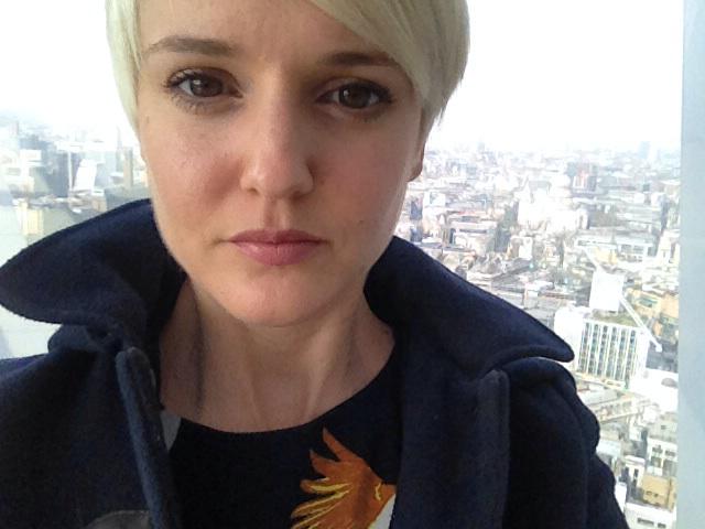 BlondeKatie's tweet photo. The finished product. Ready for my lunch date with David Beckham now 😄 #selfiewithaview #skygarden http://t.co/vvYHHKuAzl