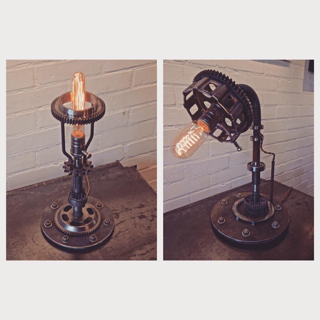 Edison's New Bright Idea: Order your custom Halo or Clutch Cage Desk Lamps now. #steampunk