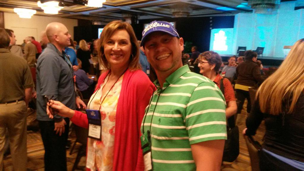 FirstTeeCV's tweet image. Our Executive Director, Cathy, and our Board President, Patrick. Learning lots at #TFTNM15