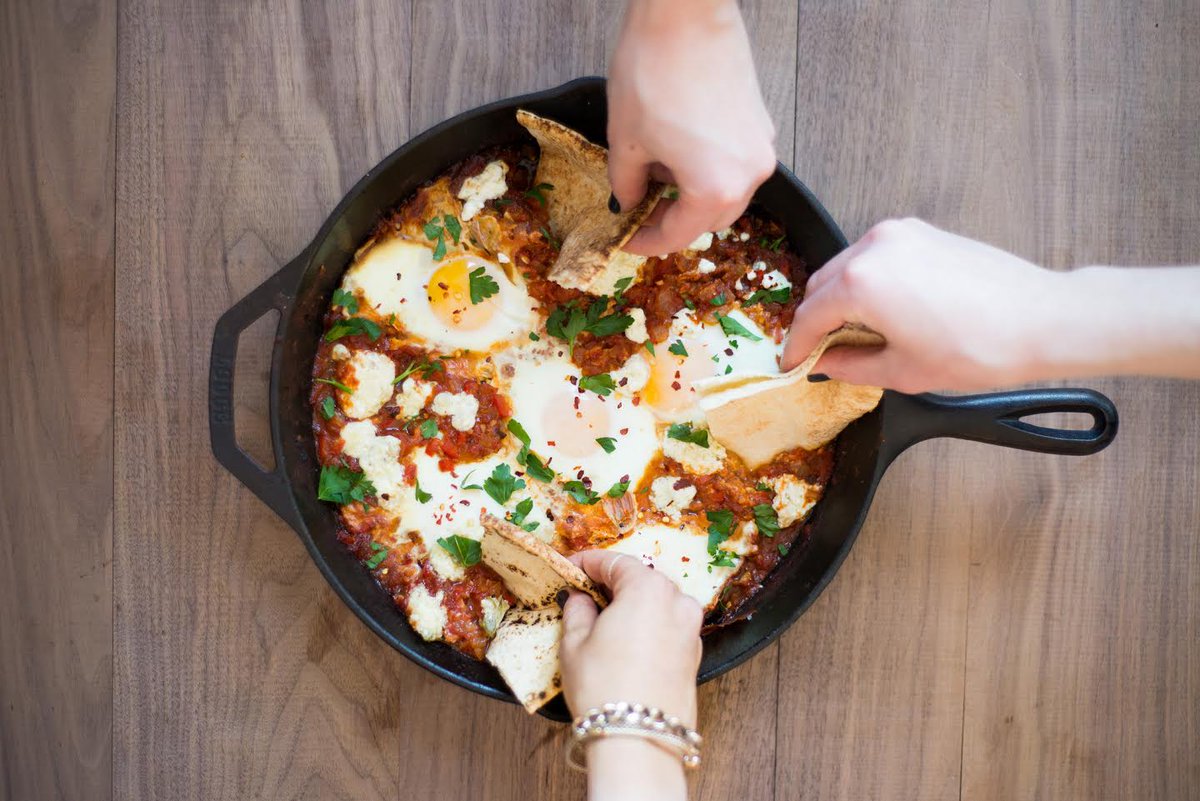 When you fill a skillet with Harissa, eggs, + Crazy Feta, delicious things happen: bit.ly/1HEmJrg