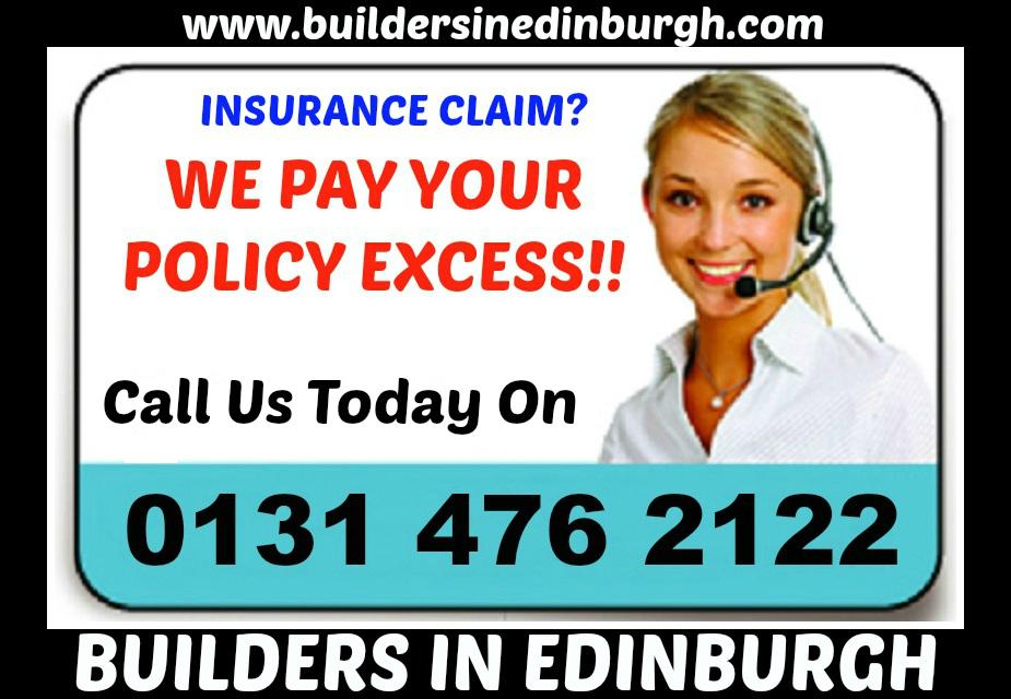 Water - Flood - Fire - Smoke -  Storm Damage Insurance Claim ? Builders In #Edinburgh WILL PAY YOUR POLICY EXCESS!