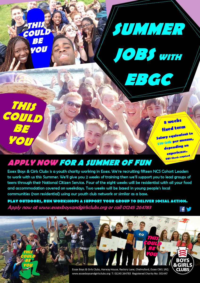 EssexBGC's tweet photo. We are RECRUITING!
#SummerJobs
Outdoor Activity Instructors + Cohort Leaders
APPLY NOW! http://t.co/DifgUuNRpi