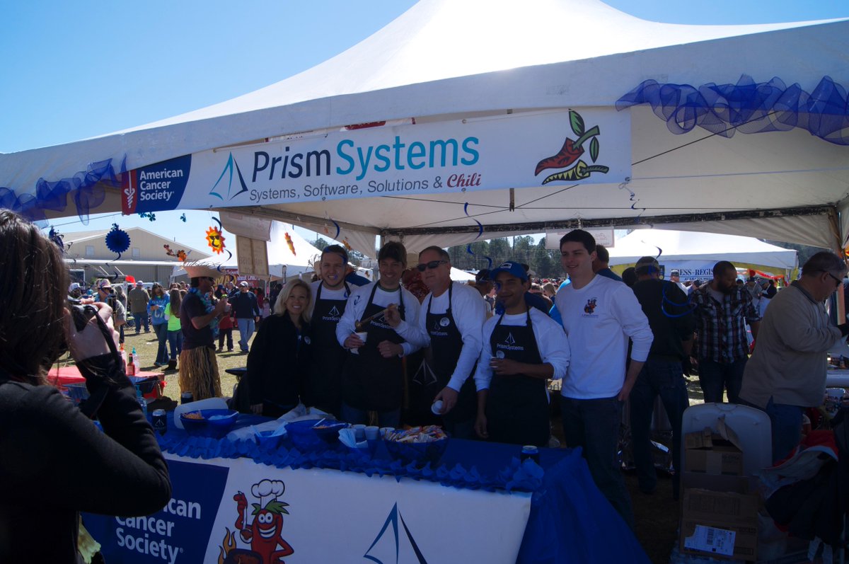PrismSystemsInc's tweet image. Our team had an incredible time serving up chili for the @AmericanCancer Society fundraiser this past weekend!