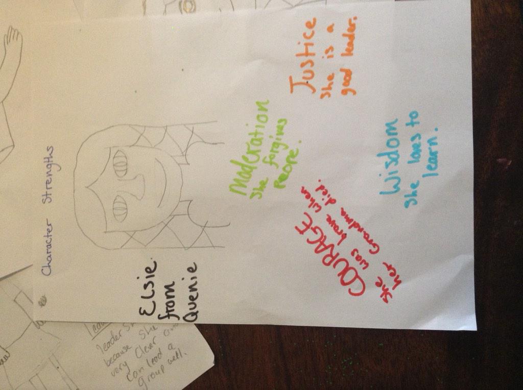 Creatingpm's tweet image. CPM's @missrosab teaching primary school students at St Augustine's character strengths