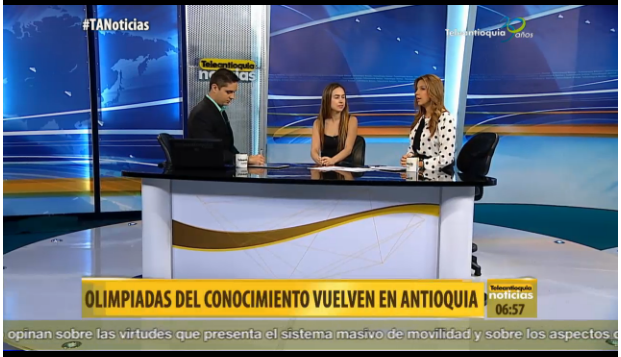 Teleantioquia's tweet photo. Maria Isabel Castro, directora de las #OlimpiadasDelConocimiento en #TANoticias. →
http://t.co/34TjpxzqQY http://t.co/PzFMlrwvvM