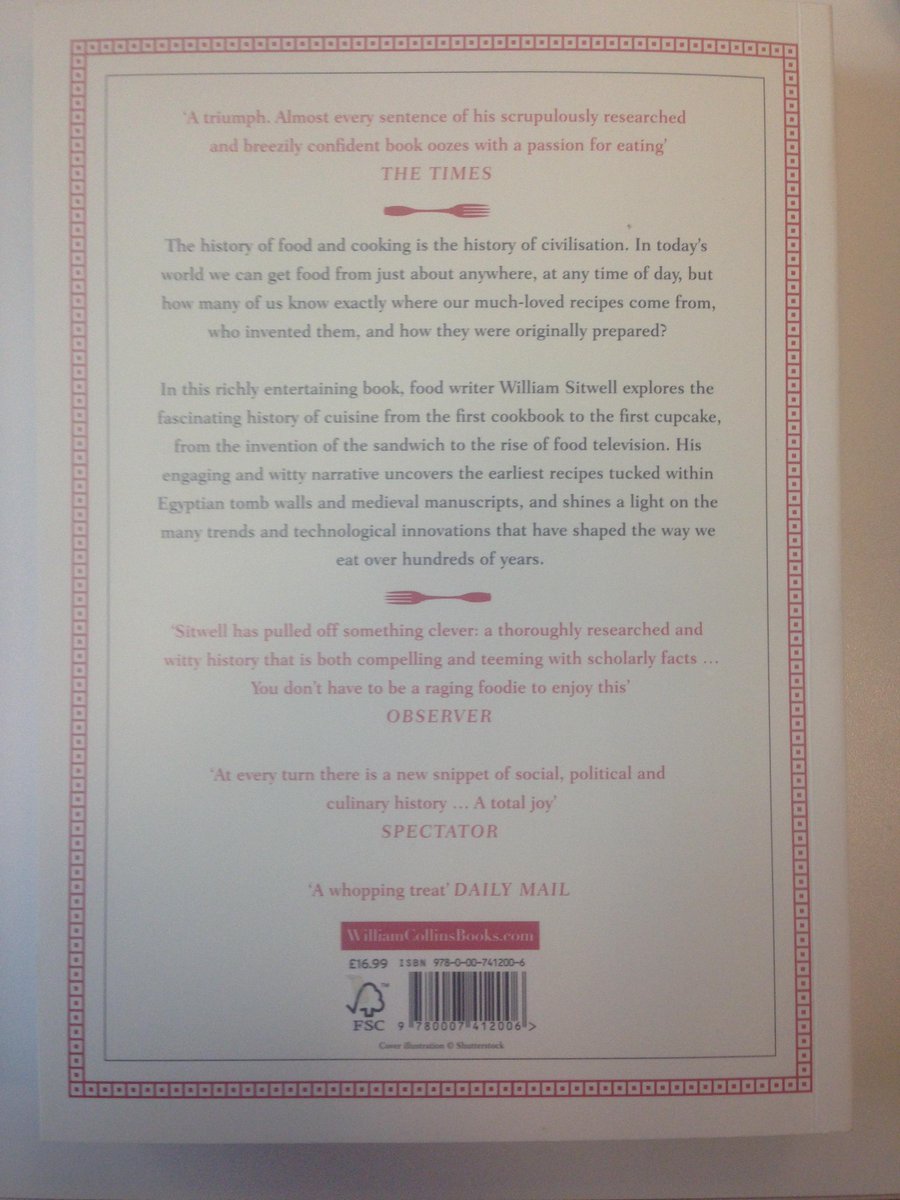 WilliamSitwell's tweet photo. Happy Publication day me! Paperback of #AHistoryofFoodin100Recipes is out today http://t.co/MGIXW9LLlD £16.99 http://t.co/aZTQFj4Ceg