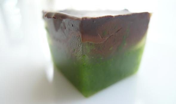 project #sweets revisited - remake #aftereight mint chocolates: green peas, mint + dark chocolate. #mintchocolate