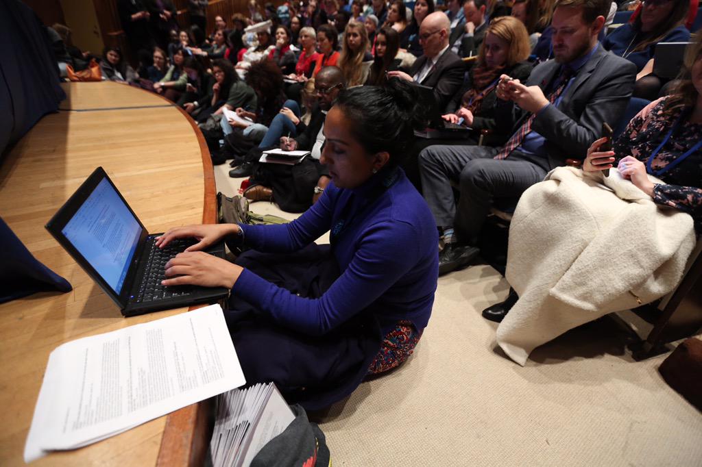 saajweb's tweet image. "#CSW59 event on Women &amp;amp; Media with Geena Davis @GDIGM, @Matthew_Winkler @GenderLinks @AnnetteF24 &amp;amp; more. #Beijing20 http://t.co/euDaGWUqns"
