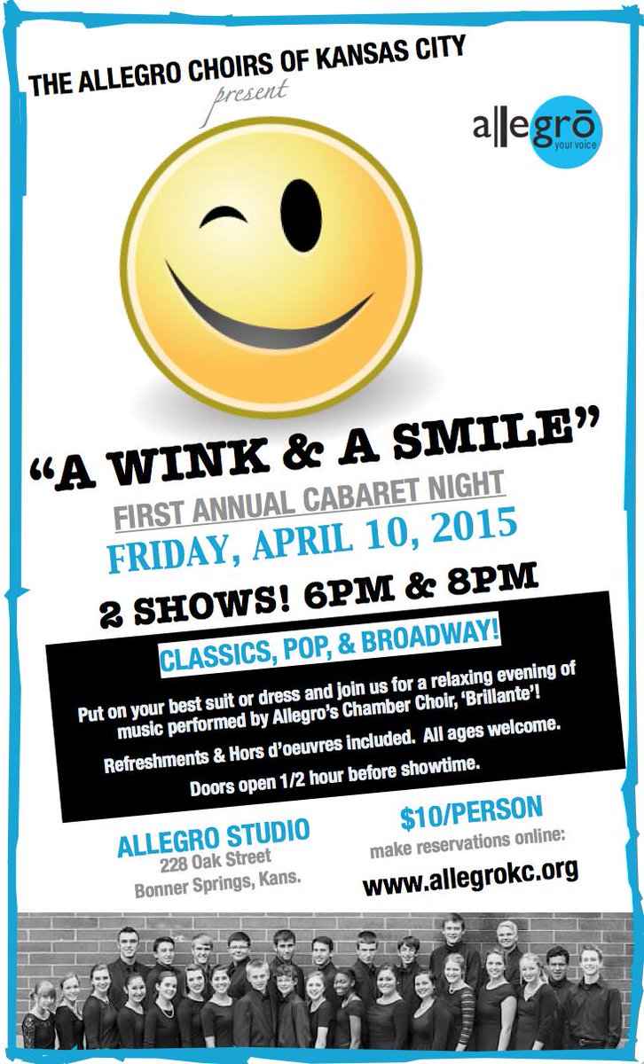 SpiritoKC's tweet photo. The Allegro cabaret is coming up soon!  Do you have your tickets yet? http://t.co/06GyOHPy0F