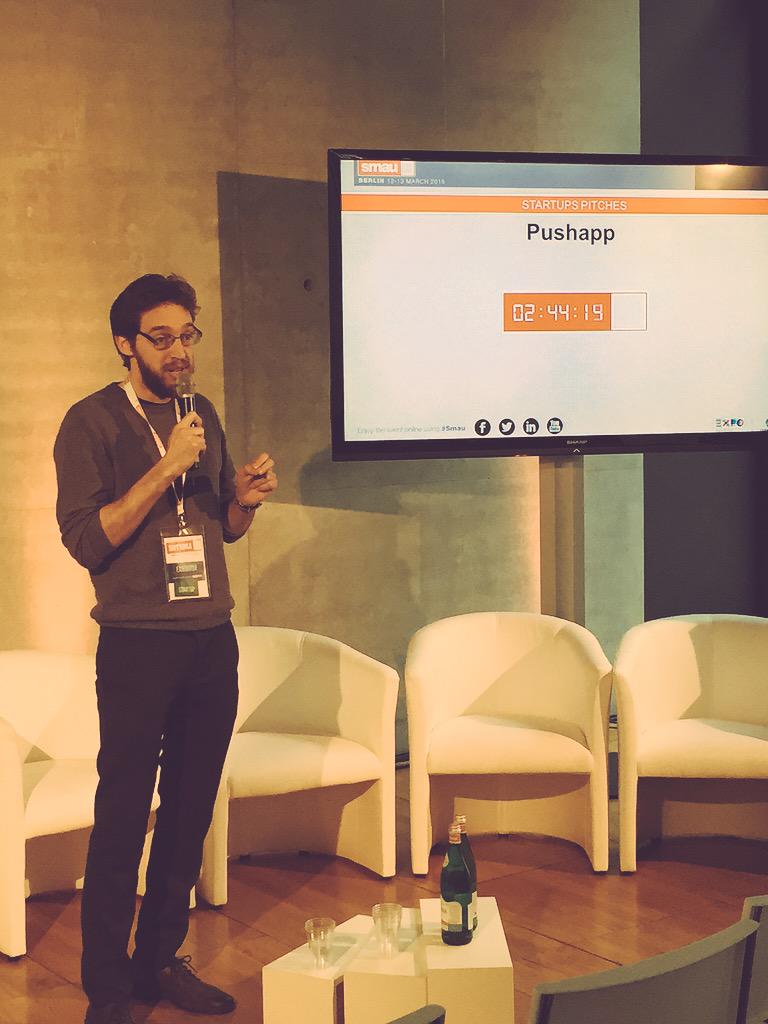 HONK_The_App's tweet photo. Ottavio For @pushAppsrl pitching at the #smauberlin15 #smau @HONK_The_App #imahonker Pushapp are building #honkapp http://t.co/05My92Ofoh