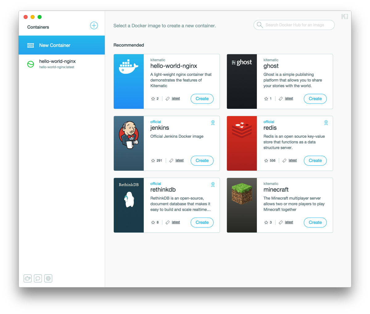 kitematic's tweet photo. .@Kitematic acquired by @Docker. The easiest way to start using Docker on Mac https://t.co/xPMemQTnjK http://t.co/1tdlI7D6FA