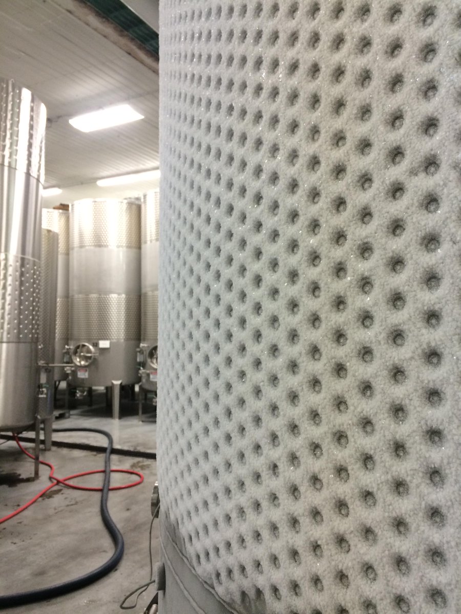 CGTWines's tweet image. In the cellar yesterday. #coldstabilization #winemaking #riesling @MichiganWines