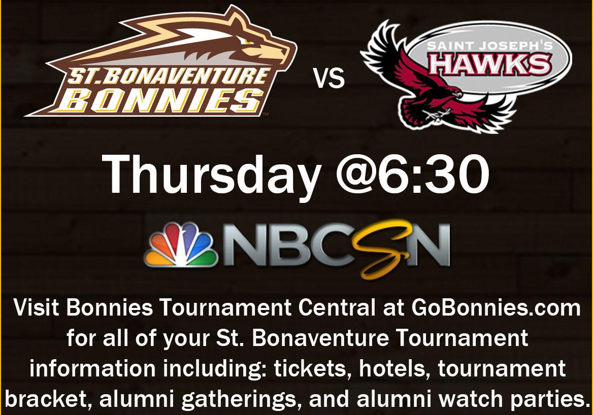 BonniesMBB's tweet photo. A-10 Tourney game day in Brooklyn! @BonniesMBB vs. @SJUHawksMBB tonight at 6:30.  #Bonnies http://t.co/uthQYLcn2M