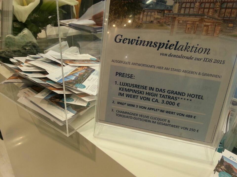 Gewinnspiel für Zahnärzte Halle 11.2 P-031 #IDS 2015