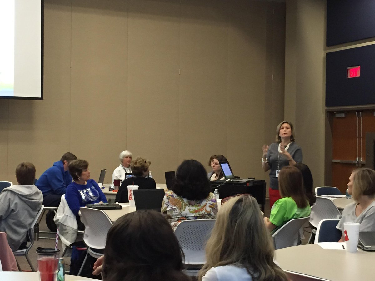 Dr. Kristy Sailors @BVEdTec presenting to gifted education teachers about social media safety!  #BVDLD