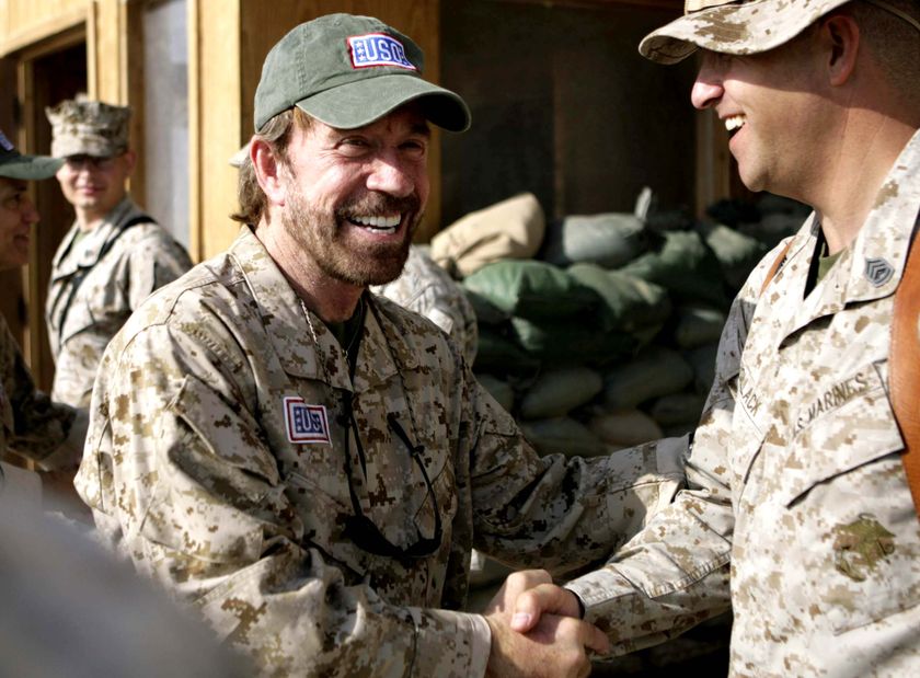 MT Happy 75 birthday to Chuck Norris an Air Force vet and honorary Marine CANDLES TREMBLE AT YOUR SIGHT 
