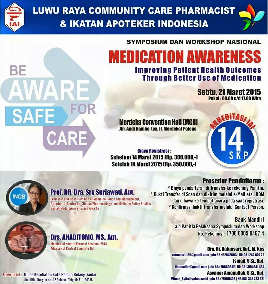 Symposium dan Workshop 14 SKP..T4 di gedung MCH palopo tgl 21 maret 2015