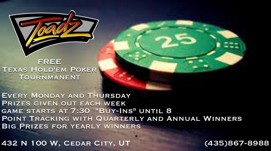ToadzBar's tweet image. Texas hold &apos;em TONIGHT!!!! 🙌 be sure to come on through and play tournament style!! #ClubToadz #Music #Drinks