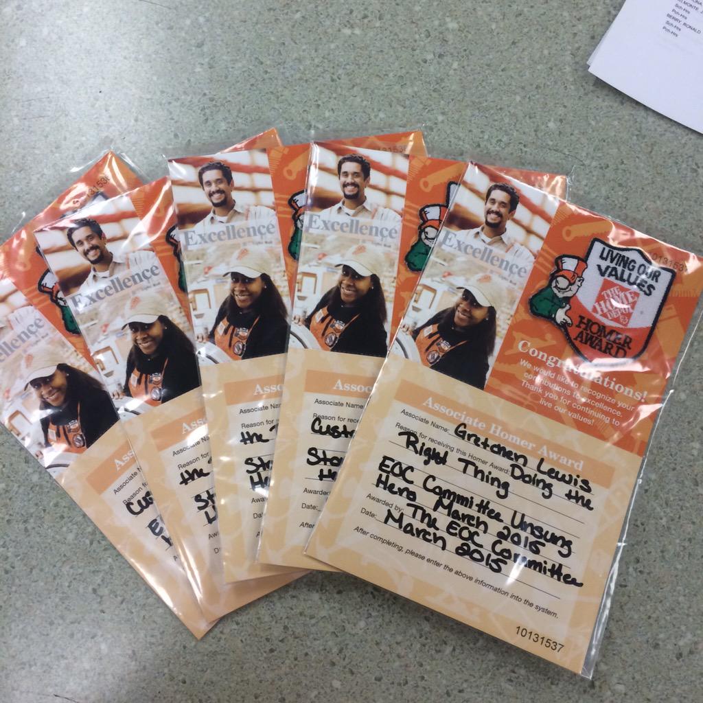 SaugusHD's tweet photo. #HomerAwards ready for our Store Council unsung heroes for Feb & March @RobinSM2653 @lisa_lisadow #RecognizeEachOther http://t.co/kl2HoGOjkQ