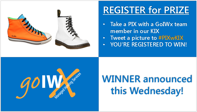 GoIWxHosting's tweet photo. Tweet a PIX with a @GoIWxHosting team member in KIX to register to win - #PIXwKIX during @MSFTConvergence in Atlanta. http://t.co/2Jassc0pR1