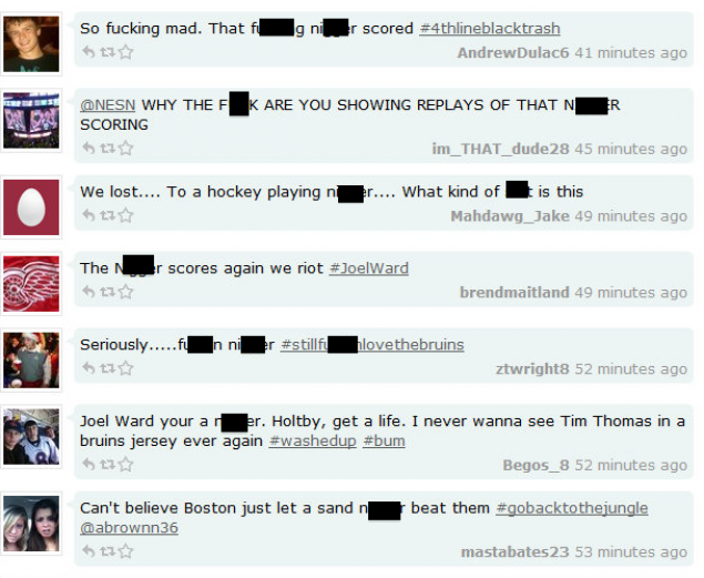 meredithKIN110's tweet photo. I have loved hockey all my life but some fans take things way to far. This is 2015, not the 1800's. #sportracism http://t.co/61NJbjgtf8