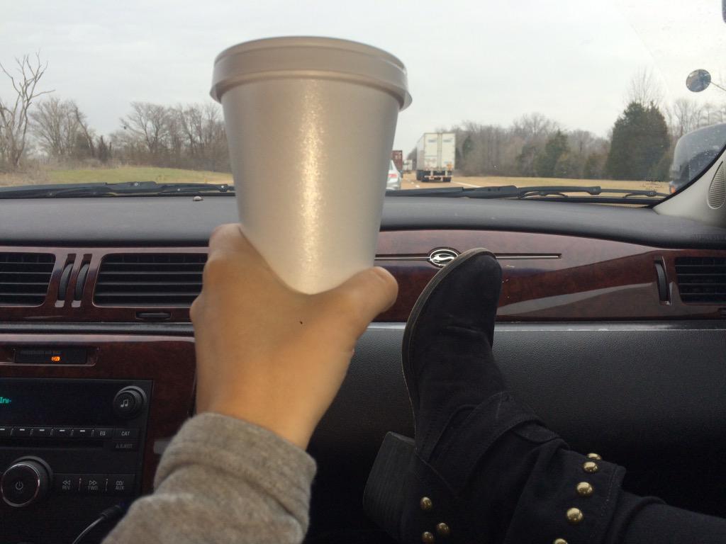 Mary_Dunleavy's tweet photo. Basic Gas Station Coffee #basiccoffee #couldtellbythecup #158milestogo #caffeineiscaffeine #thvroadtrip http://t.co/G4OuBJqsL6
