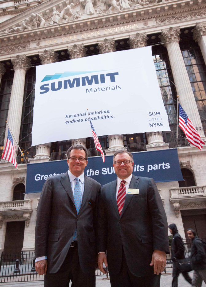 Help us the newest NYSE IPO Summit Materials (NYSE SUM