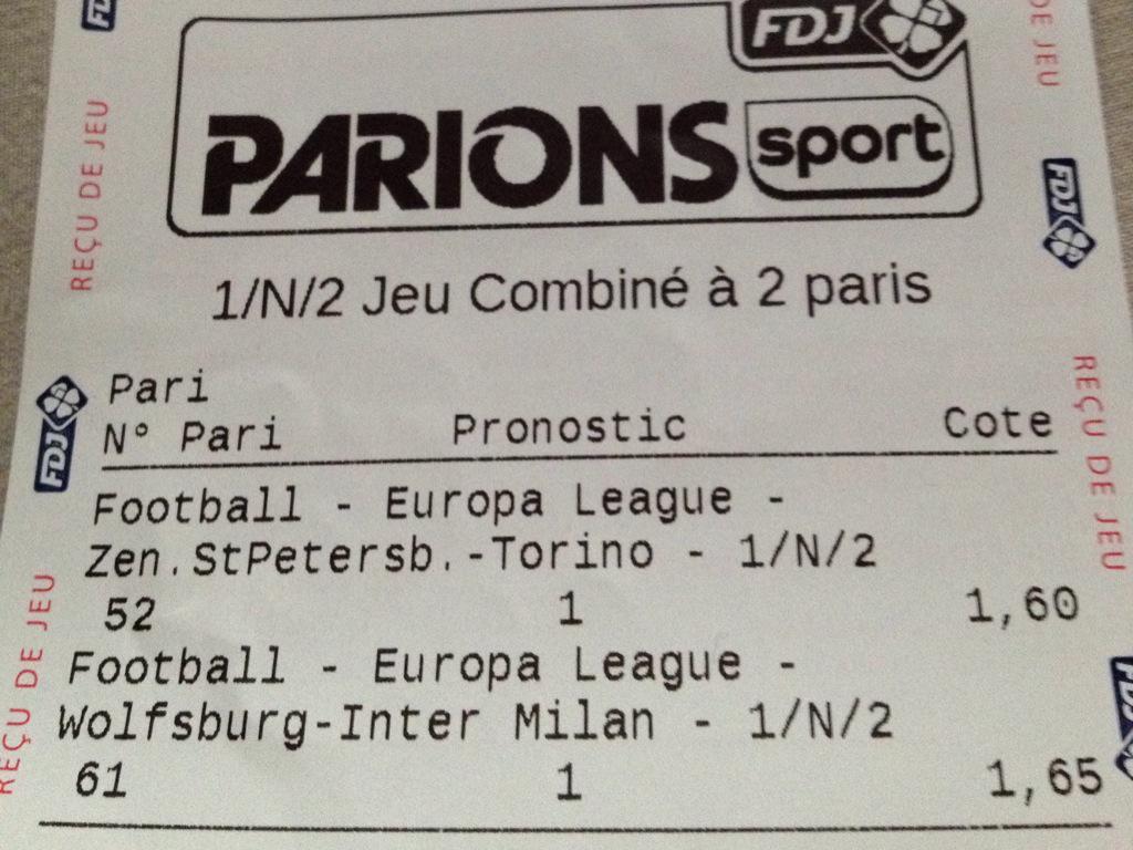 PronosRuss's tweet image. 🌟PRONO 11 MARS🌟

▶️⚽️ Wolfsburg @1,65 
▶️⚽️ Zénith @1,65 

CT @2,7 🙏

#RT #ParionsSport #pronosruss