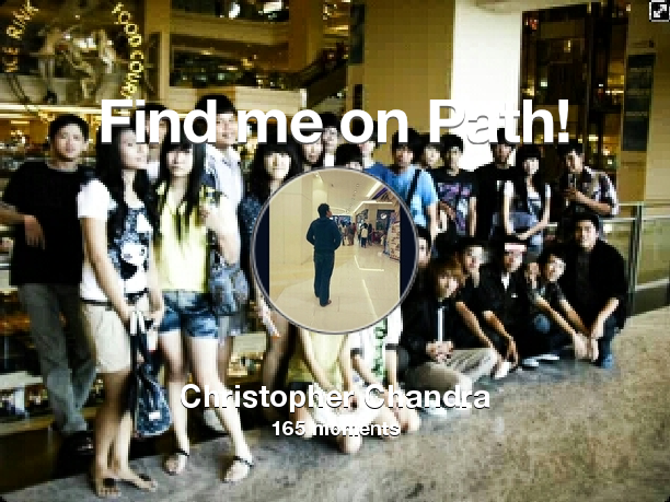 sansuke_'s tweet photo. I've shared 165 memories with my friends on #Path - see them now at http://t.co/yDhkfULDpg! #thepersonalnetwork http://t.co/oZN1QK2Ju7