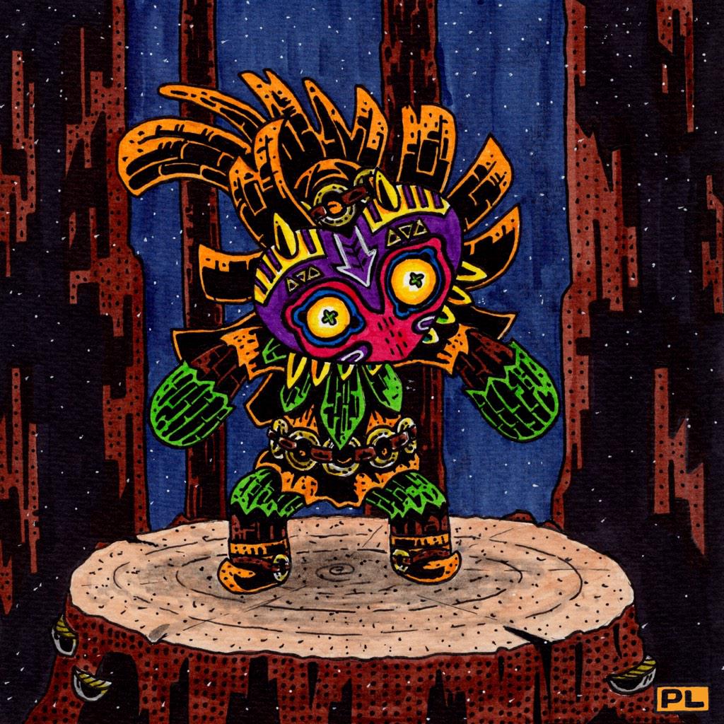PLajud's tweet photo. Skull Kid yarn styled :)
#zelda #skullkid #MajorasMask3D #VideoGames #inked #ZeldaUniverse #yarn #link #nintendo #art http://t.co/IqWWvK7GMV