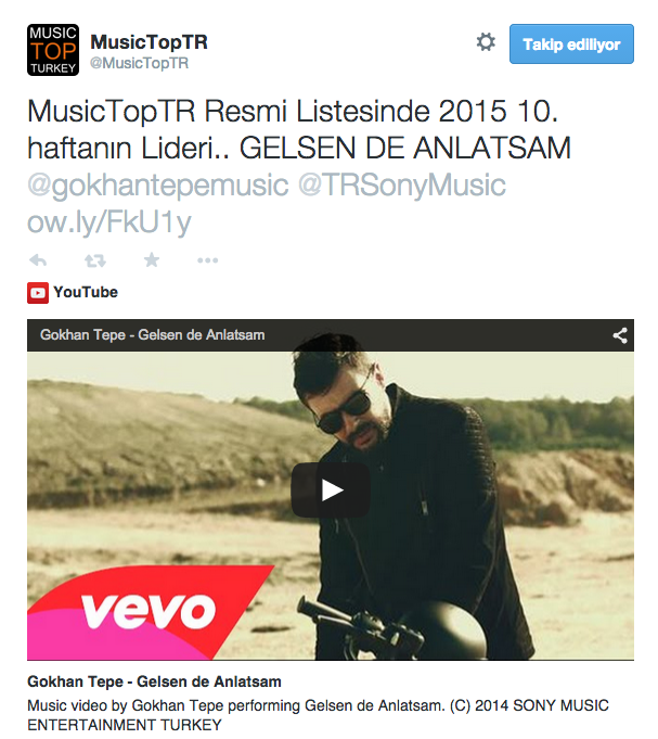 Sony Music Türkiye (@trsonymusic) on Twitter photo #SeninleHerYere’ye sayılı günler kala #GelsenDeAnlatsam zirvedeki yerini koruyor! Tebrikler <a href="/gokhantepemusic/">Gökhan Tepe</a> #SeninleHerYere’ye sayılı günler kala #GelsenDeAnlatsam zirvedeki yerini koruyor! Tebrikler <a href="/gokhantepemusic/">Gökhan Tepe</a>
