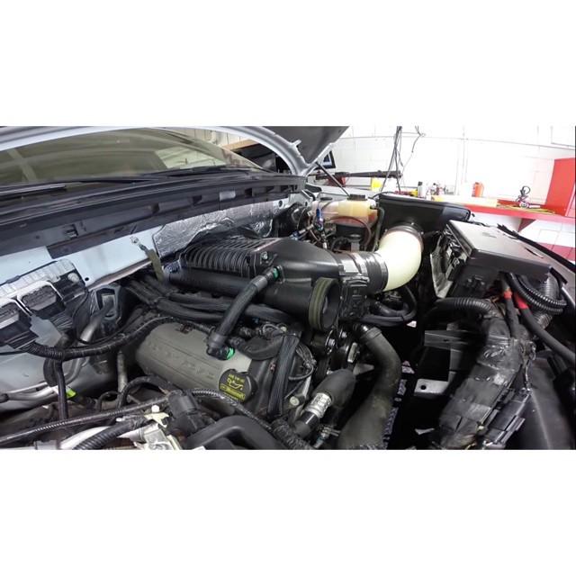 STOCK (310rwhp/334rwtq) 2014 #Ford #F150 FX 5.0L adds the newly-designed 2.9L Front Feed #WhippleSupercharger and P…
