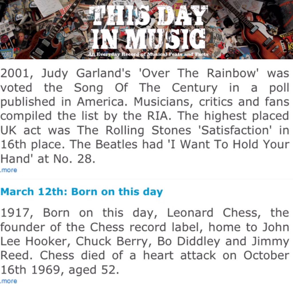 #TBT ~ "This Day In Music History"
March 12th

See more at: 
thisdayinmusic.com