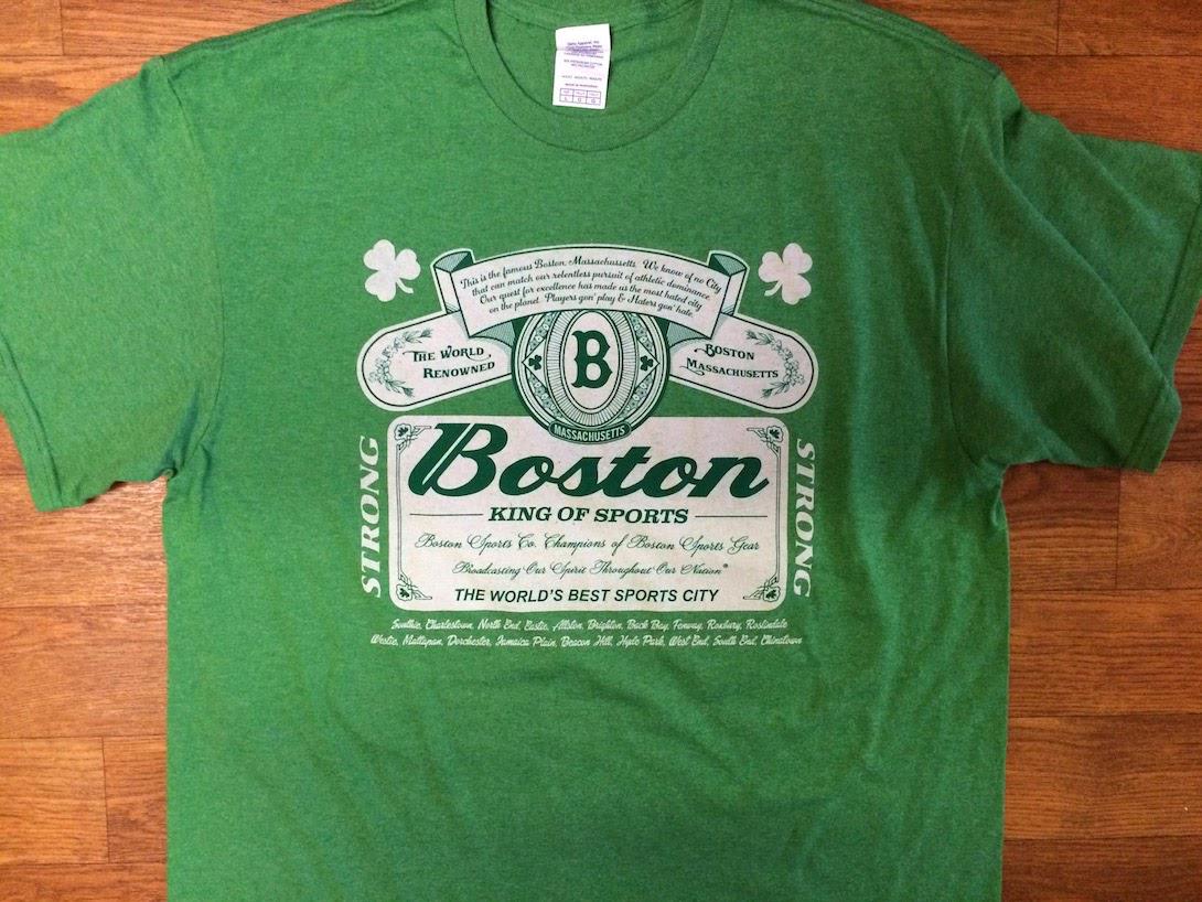 teamboston's tweet photo. Boston: King of Sports (Green St. Paddy's Day edition) shirts: http://t.co/HtB3tA3pk1 In stock &amp; ready to ship today. http://t.co/N0MjiDXlBY