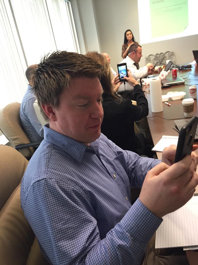 rllguitar's tweet image. @andrewaugusti12 ...getting his learn on! #ModisDallas #mediatraining