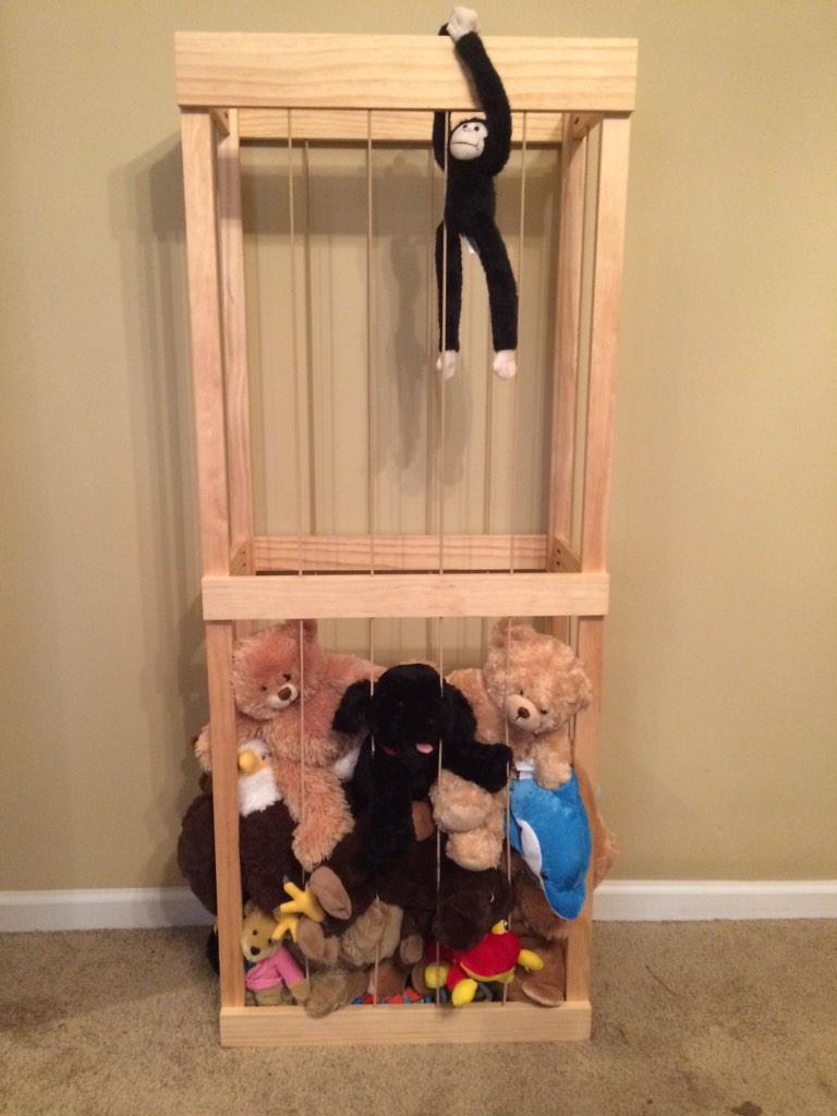 Delivered this #stuffedAnimal zoo today. Enjoyed making it and figuring out how to do the #bungees.