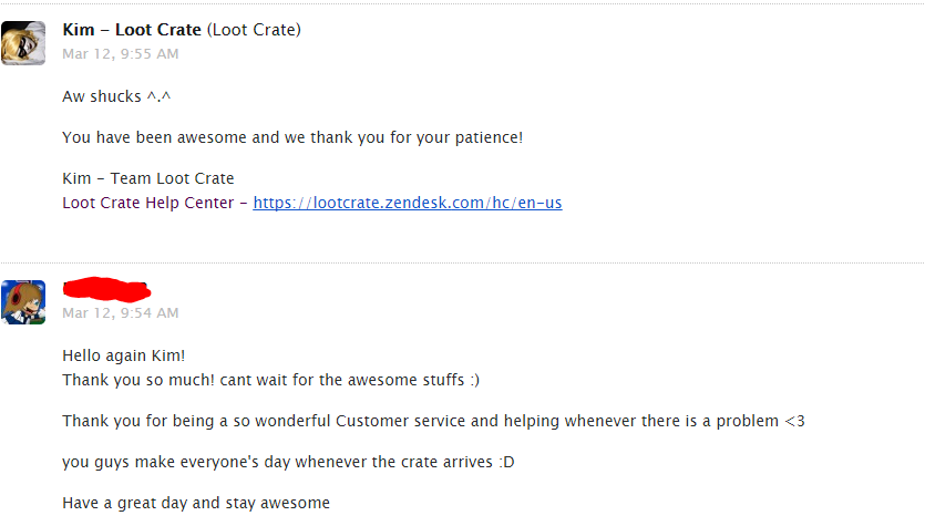 The_Yzulf's tweet photo. this is why i love the @lootcrate customers services! you guys ROCK!!!
#lootcrate #Bestcustomersservice #EVER http://t.co/o2IfAlOVXY
