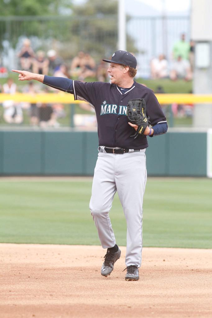 MLB's tweet image. Reynolds ... Cano ... Ferrell? #FerrellTakesTheField