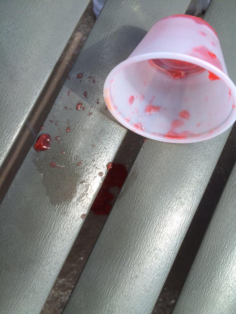 UteFanChristina's tweet photo. This is why I can't have nice things 😫 #partyfoul #jelloshotdown!!! http://t.co/FxXssawt3F