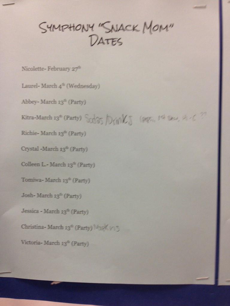 Hey guys remember to bring your snacks tomorrow so we can have the best party ever😋