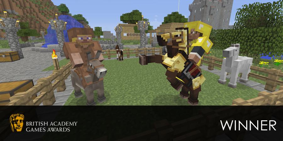 BAFTAGames's tweet photo. #BAFTAGames WINNER: Family - Minecraft: Console Editions http://t.co/nyHfPpRjAP @4JStudios http://t.co/szgxglAzHA