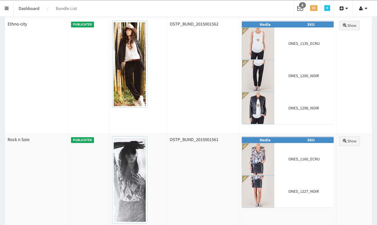 heristop's tweet image. Custom list view for product bundles #sonataadmin #pim