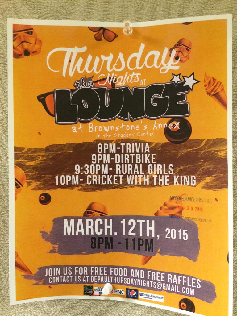 DPUFreeFood's tweet photo. Free food at 8pm at the Brownstone's Annex! #DePaul http://t.co/FpYSp9ykSv