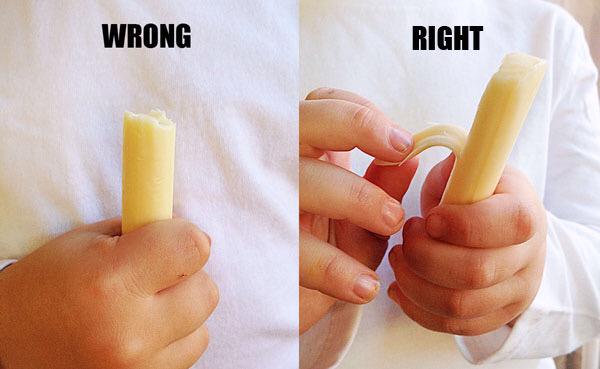 APUSHWilson's tweet image. People who eat string cheese the wrong way will fail the history exam
