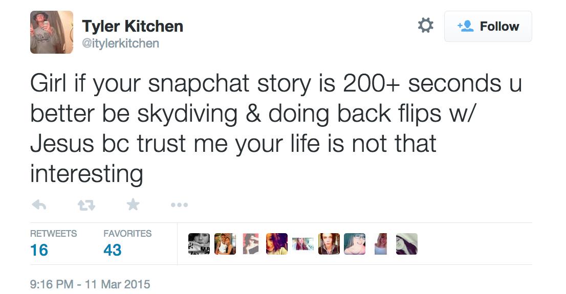 mashable's tweet photo. Snapchat words of wisdom from its young users: http://t.co/avqZ5aSRBA http://t.co/Xp7IJhEO0d