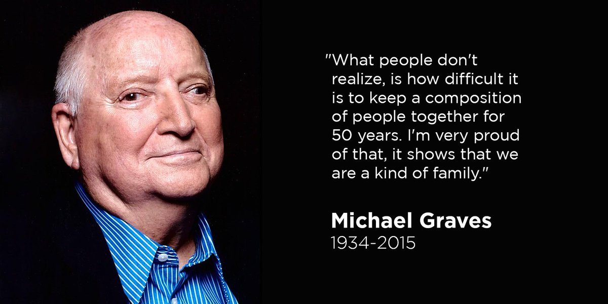 With deep sadness we announce the passing of #MichaelGraves, he passed peacefully today at his home in #Princeton